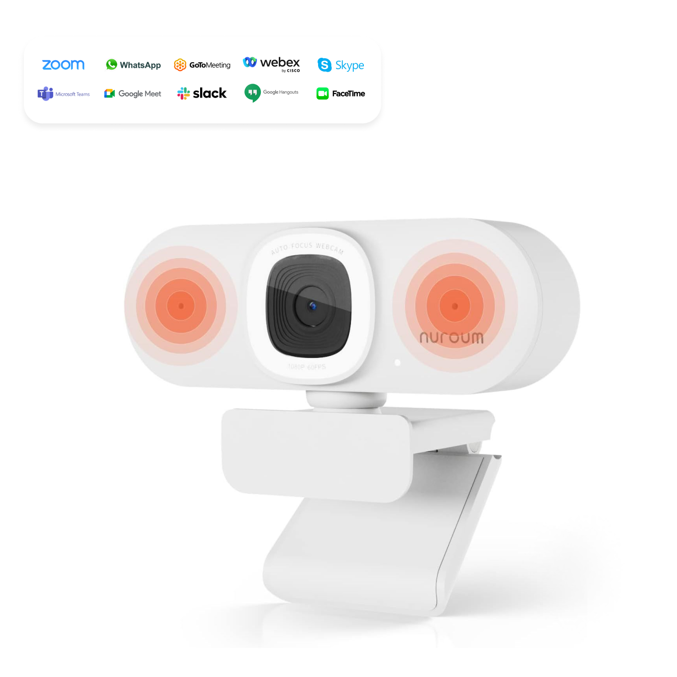 Nuroum V15-AFL 2K Webcam Ring Light