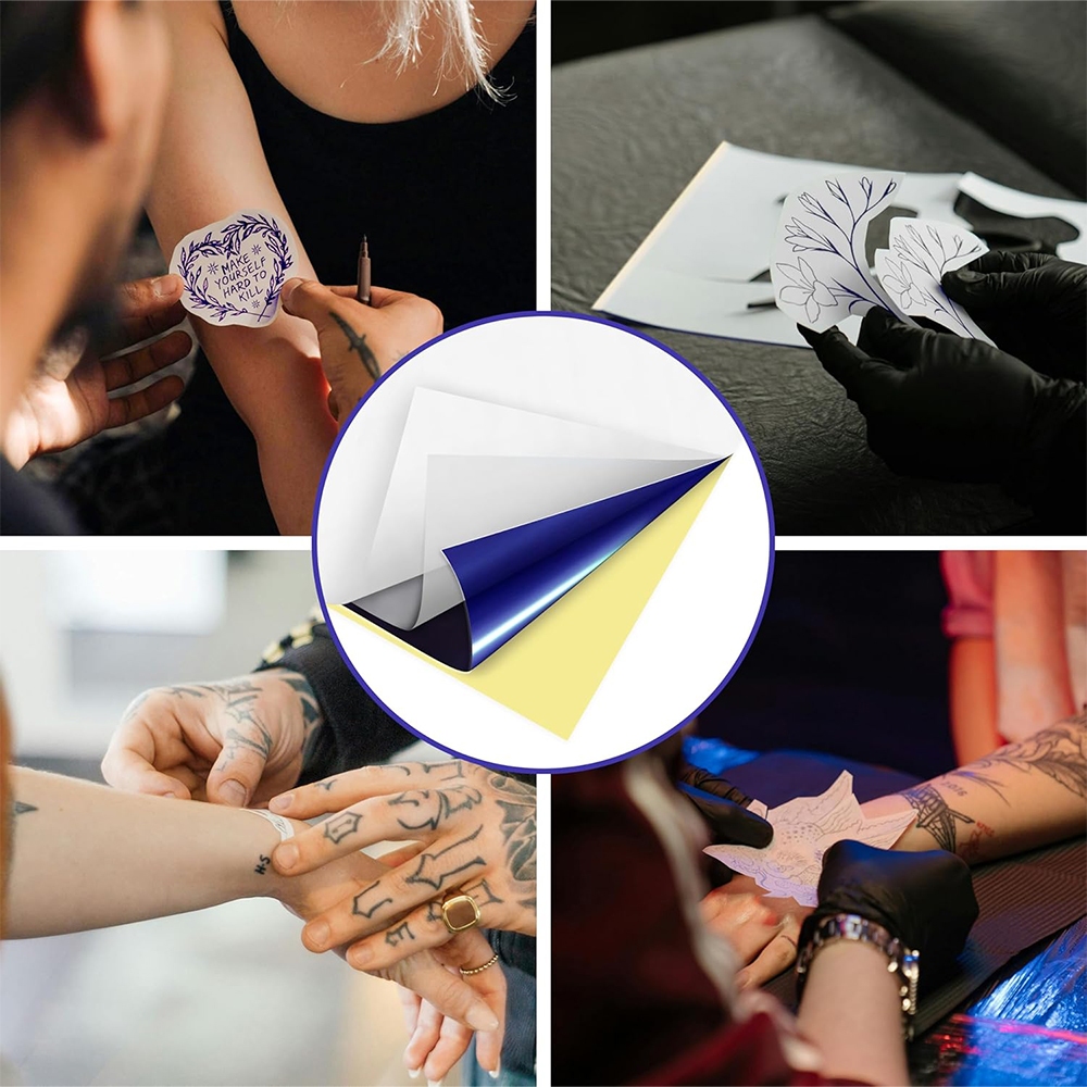 A4 Thermal Tattoo Transfer Paper / กระดาษลอกลายขนาด A4 แบบแผ่น เหมาะสำหรับการใช้ในการพิมพ์ลายสัก