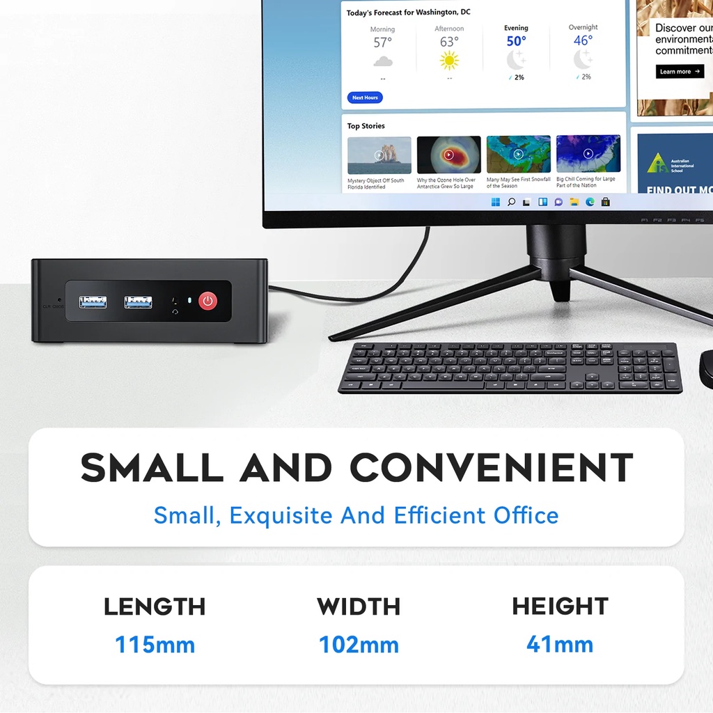 Beelink GK35 Pro Mini PC มินิ พีซี Intel Celeron J4105 RAM 8GB/SSD 256GB WIF5.8G Windows 10
