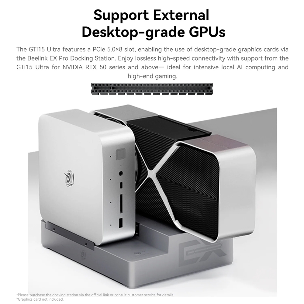 ใหม่ Beelink GTi15 Ultra ปี 2025 CPU Intel® Core™ Ultra 9 285H ขนาด RAM 64GB และ ROM 1TB*1 SSD