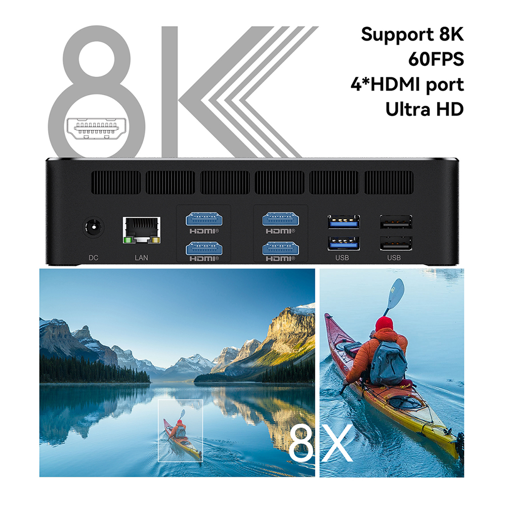 Beelink GTR6 RYZEN 9 6900HX Mini pc office + Ram32GB + Storage 1TB+Window OS 11