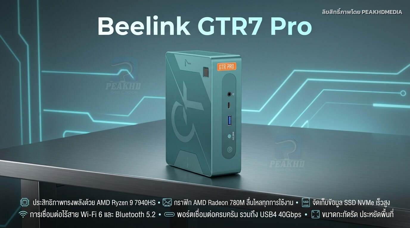 รีวิว Beelink GTR7 Pro: AMD Ryzen 9 7940HS — สเปก ผลทดสอบ Benchmark การใช้งานจริง