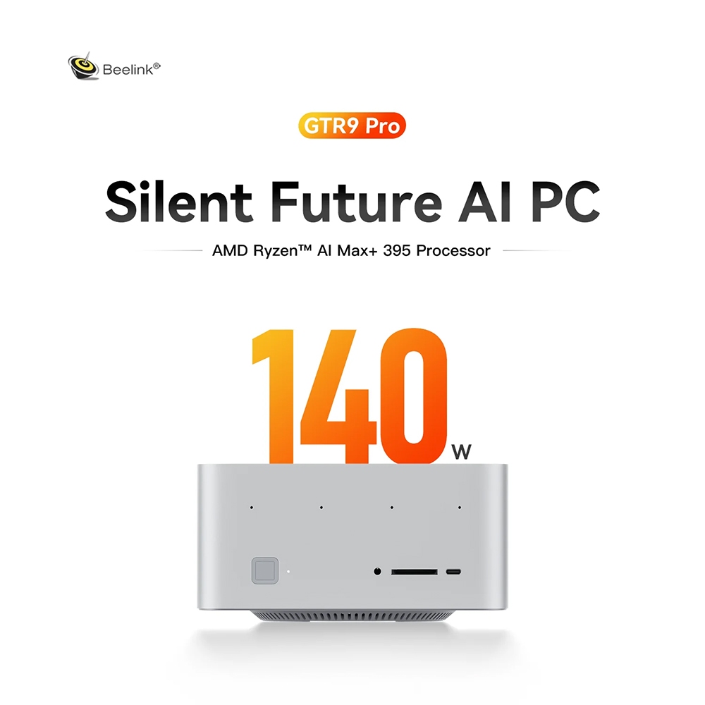 Beelink GTR9 Pro รุ่นใหม่ล่าสุด 2025 ซีพียู AMD Ryzen™ AI Max+ 395 ขนาด RAM 128GB ROM 2TB*1 slot