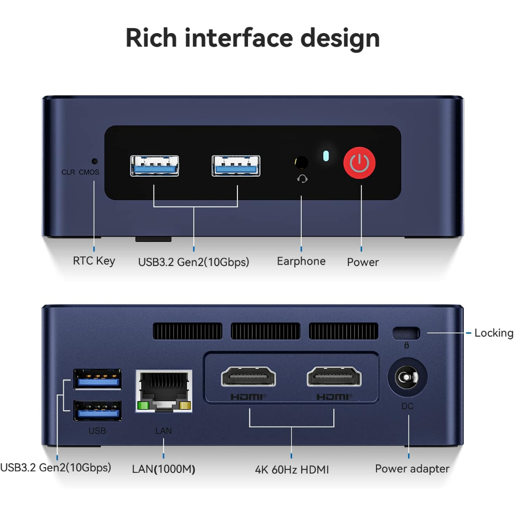 BEELINK MINI S12 Pro CPU INTEL N100(S12Pro) MINI PC คอมพิวเตอร์ตั้งโต๊ะขนาดเล็ก