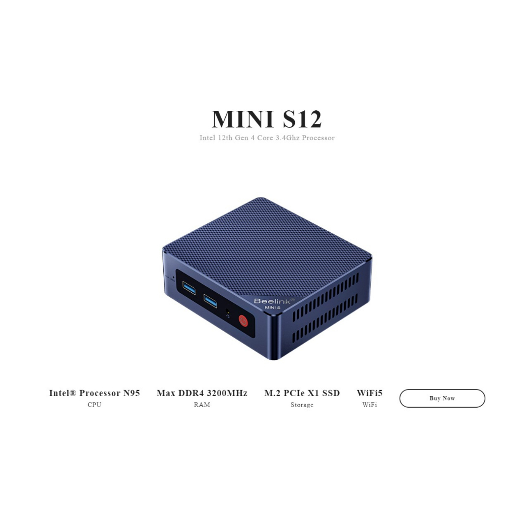 BEELINK MINI S12 / S12 Pro CPU INTEL N95 (S12)/N100(S12Pro) MINI PC คอมพิวเตอร์ตั้งโต๊ะขนาดเล็ก