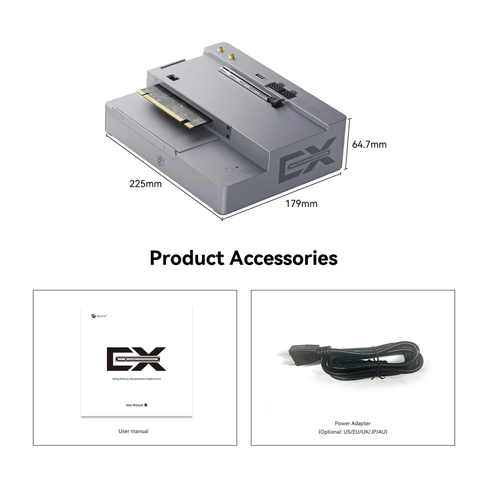 Beelink Multi-Functional EX Pro Docking Station ใช้กับรุ่น GTi อุปกรณ์สำหรับการเชื่อมต่อการ์ดจอแยก