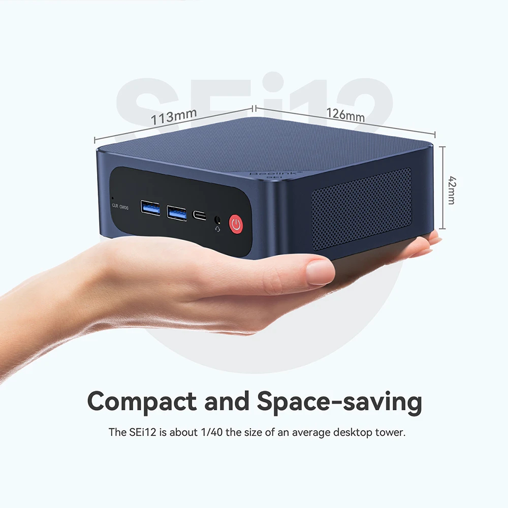 Beelink SEI12 i7-12650H Mini PC Intel Core i7 Processor RAM 32GB / ROM 500GB
