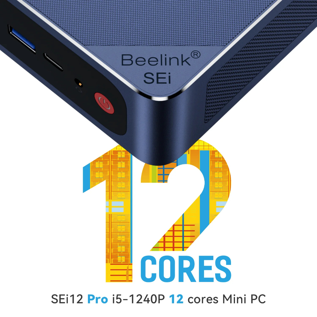 BEELINK SEi12 Pro CPU INTEL Core i5 1240P RAM 16GB/Storage 500GB MINI PC คอมพิวเตอร์ตั้งโต๊ะขนาดเล็ก