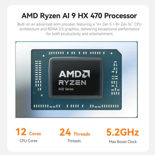 Beelink SER10 MAX รุ่นใหม่ล่าสุด 2026 ซีพียู AMD Ryzen™ AI 9 HX 470 MINI PC