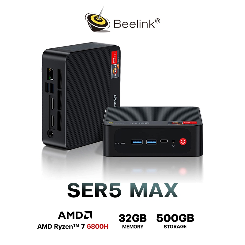 Beelink SER5 MAX รุ่นใหม่ AMD Ryzen 7 6800H ความจำ 32GB LPDDR5 / 500GB PCIe4.0 SSD