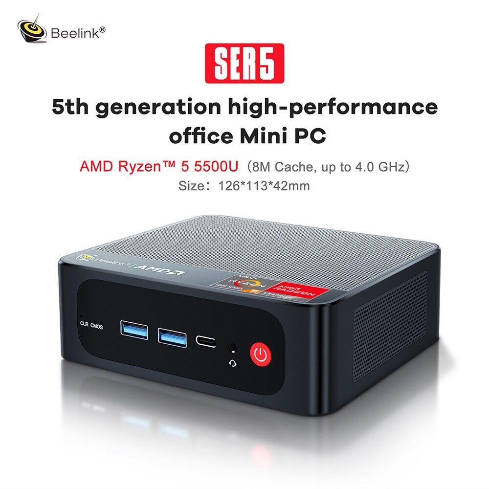พร้อมส่ง Beelink SER5 Mini PC มินิพีซี Ryzen 5 5500U WiFi6 RAM 16GB + SSD 1TB ประกันศูนย์ไทย
