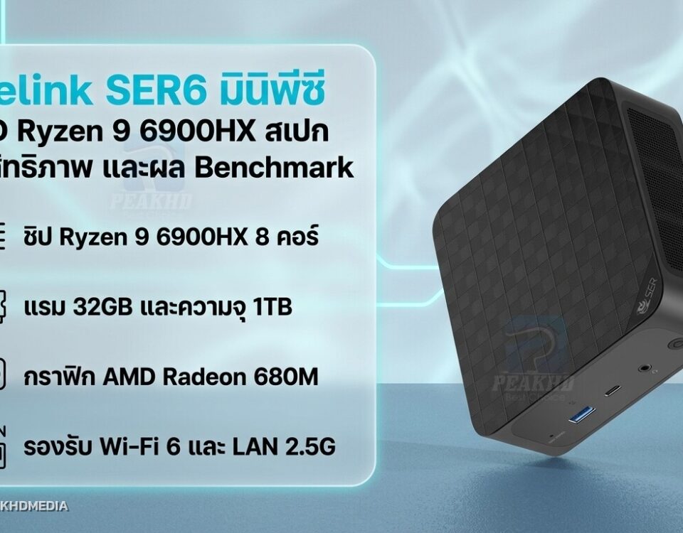 รีวิว Beelink SER6 มินิพีซี AMD Ryzen 9 6900HX สเปก ประสิทธิภาพ และผล Benchmark