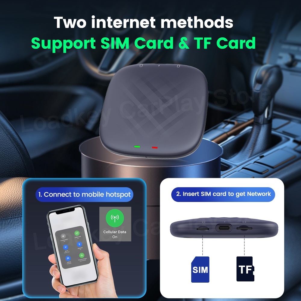 CLOUD-D Ai Box Tbox PLUS APPLY Carplay และ Android Auto สำหรับรถยนต์ 8GB/128GฺB