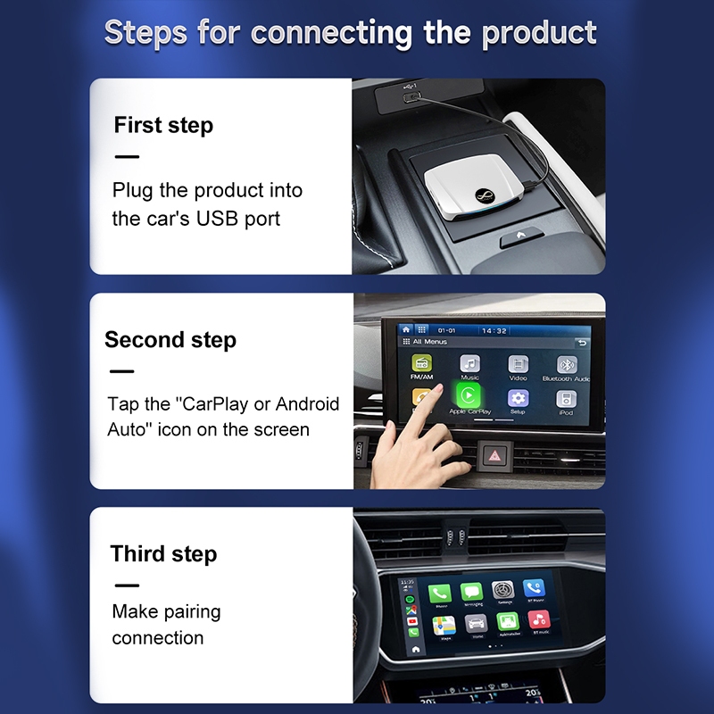 CLOUD-D Ai BOX Tbox PLUS UHD กล่องแอนดรอย APPLY Carplay และ Android Auto สำหรับรถยนต์ 8GB/128GB