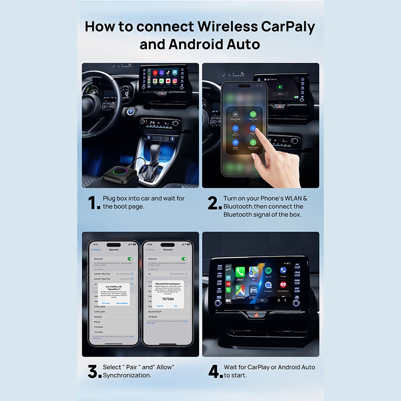 CLOUD-D R2 Ai Box Tbox PLUS LED (Ambient) 8GB/128GB กล่องแอนดรอย APPLE Carplay และ Android Auto รถยนต์