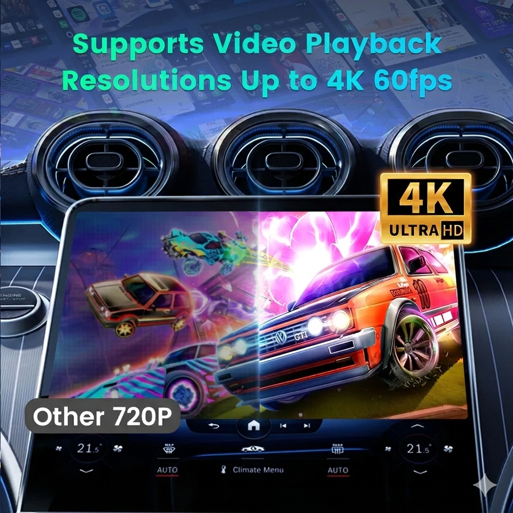 ClouD-D R4 กล่อง Ai Box Android ใหม่ รถยนต์ Android 15 Ultra 8GB+128GB CarPlay Ai Box Wireless CarPlay ualcomm