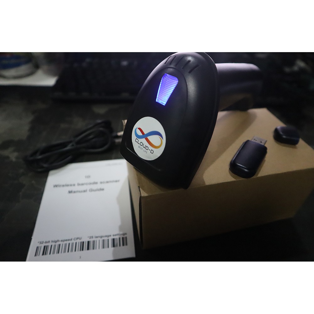 CLOUD W2 Barcode scanner ไร้สายWireless ถูกคุ้ม ! เครื่องอ่านบาร์โค้ด1D ราคาประหยัด+สแกนไวที่สุด รองรับกระแทก 