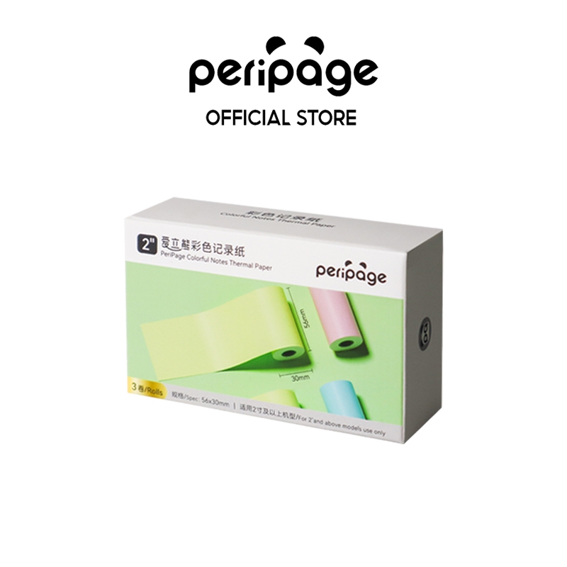 Colorful Notes Thermal Paper 56x30mm. / กระดาษความร้อน 3 สี 56x30 มม.