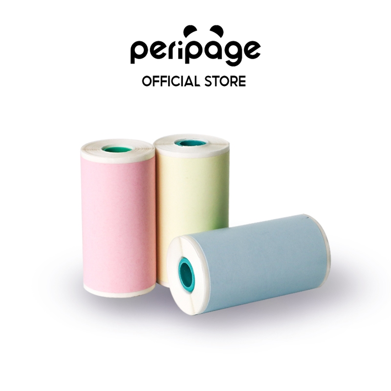 Colorful Sticky Thermal Paper 56x30mm. / กระดาษความร้อนสติกเกอร์ 3 สี 56x30 มม.