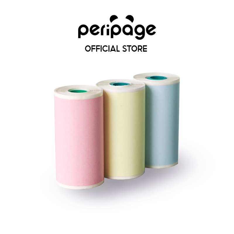 Colorful Sticky Thermal Paper 56x30mm. / กระดาษความร้อนสติกเกอร์ 3 สี 56x30 มม.