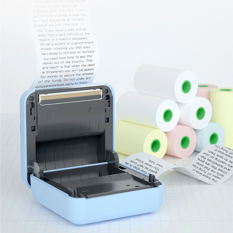 Colorful Sticky Thermal Paper 56x30mm. / กระดาษความร้อนสติกเกอร์ 3 สี 56x30 มม.