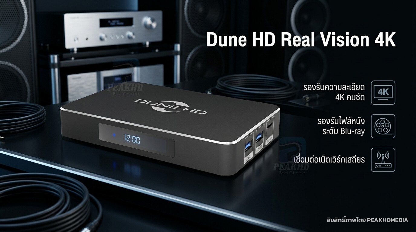 รีวิว Dune HD Real Vision 4K: Realtek RTD1619DR รองรับ Dolby Vision — สเปก การเล่นไฟล์ 4K