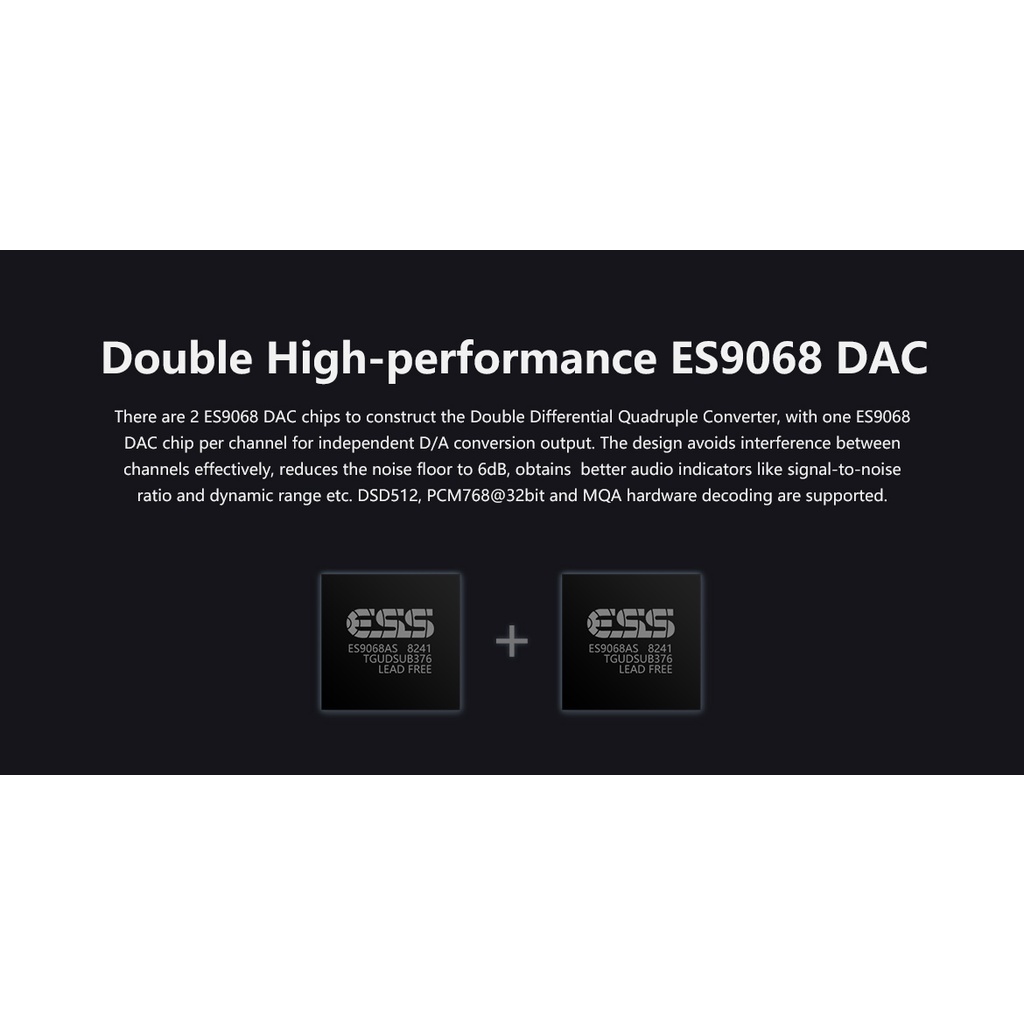 EVERSOLO DAC-Z6 คุณภาพสูง ด้วย Chipset เสียง DAC-Amp ES 9068*2