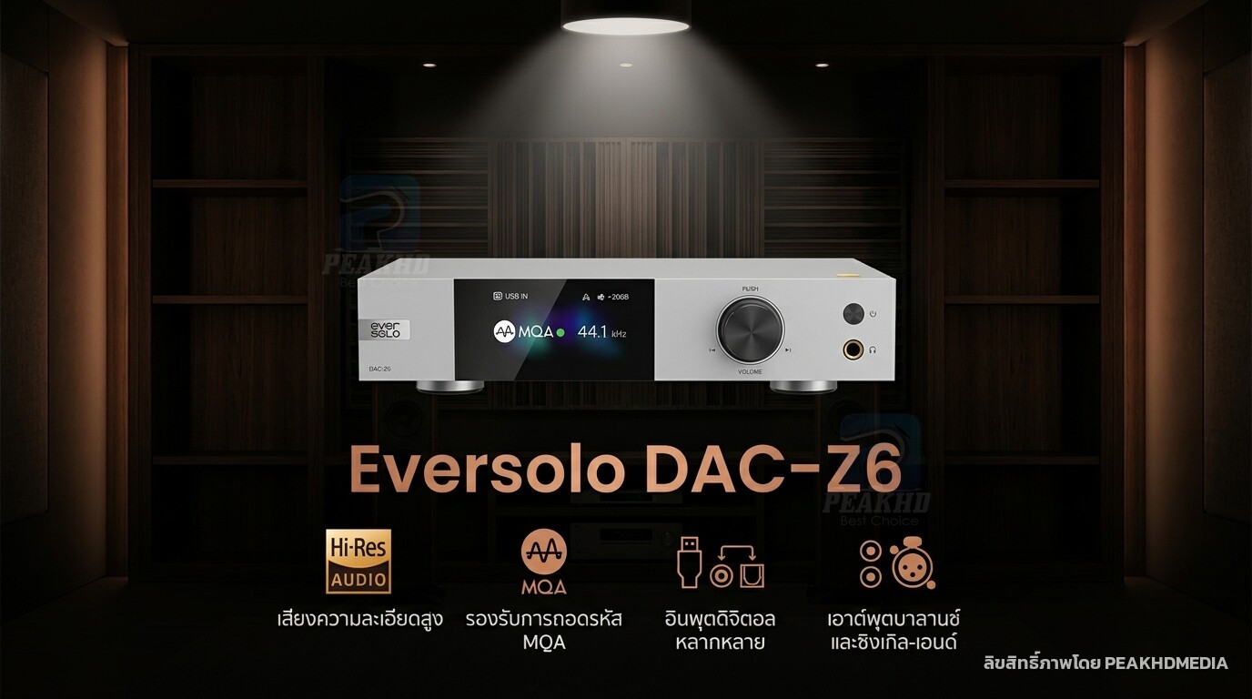 รีวิว Eversolo DAC-Z6: DAC คู่ ES9068 — สเปก หน้าจอ LCD และขับหูฟัง