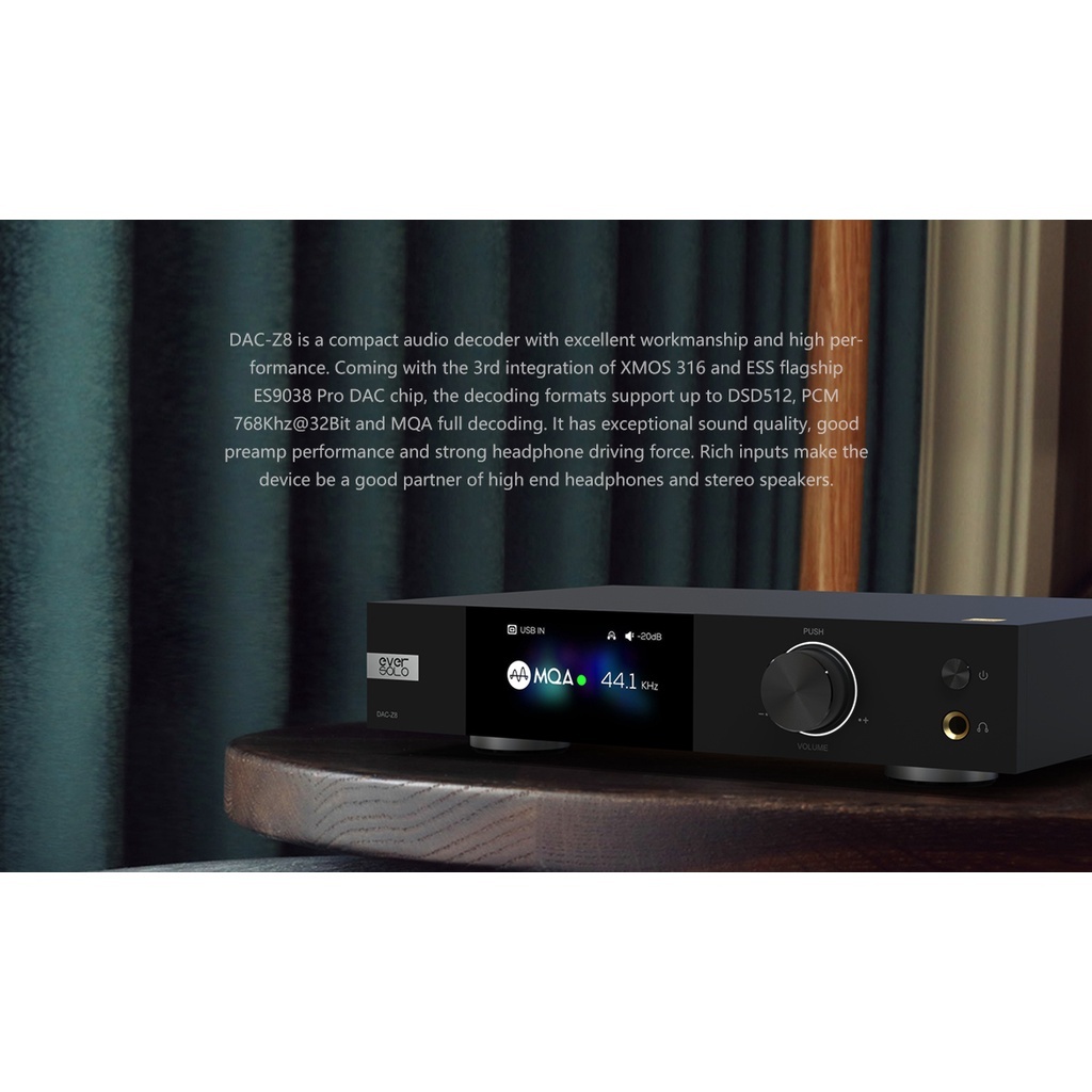 EVERSOLO DAC-Z8 คุณภาพสูง ด้วย Chipset เสียง DAC-Amp ES 9038Pro