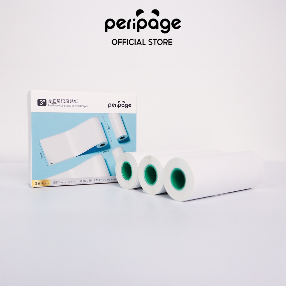 Full Sticky Thermal Paper 77x30mm. / กระดาษความร้อนแบบสติกเกอร์ 77x30 มม.
