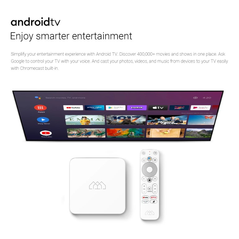 Homatics Box R 4K กล่อง Android TV BOX ให้ Ram 2GB/Rom 16 GB รองรับ Streaming 4K ทุกแอพ กล่องแอนดรอยรุ่นล่าสุด