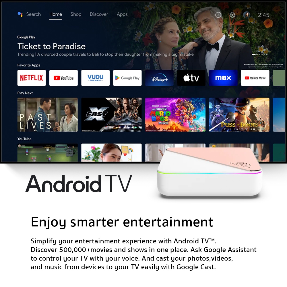 Homatics Box R 4K Plus กล่อง Android TV BOX Streaming ภาพ 4K Dolby Vision Ram4GB/Rom 32GBมีใบอนุญาต
