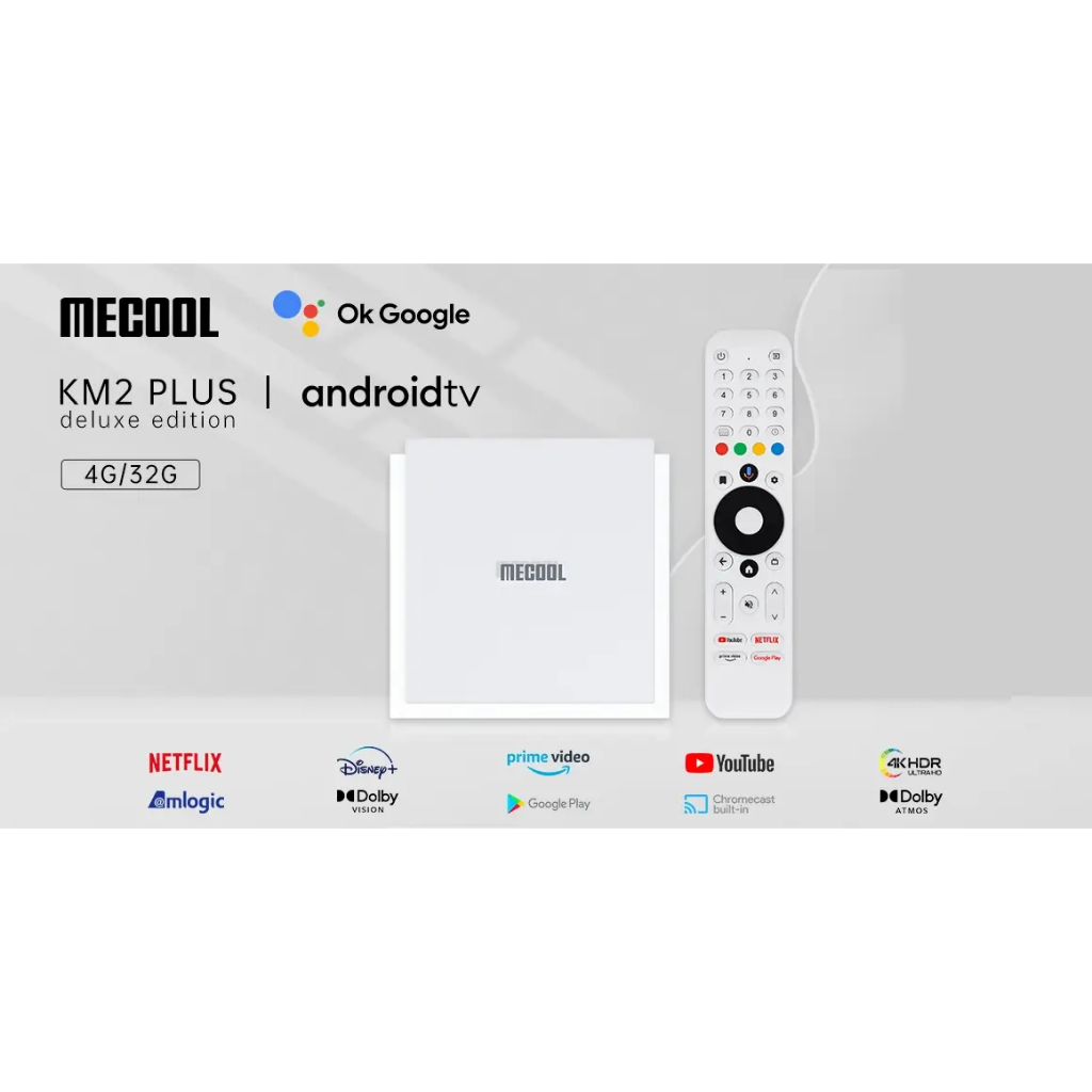 Mecool KM2 PLUS Deluxe กล่อง Android TV box Ram 4GB/Rom 32GB รุ่นใหม่ ปี 2023 Android 11
