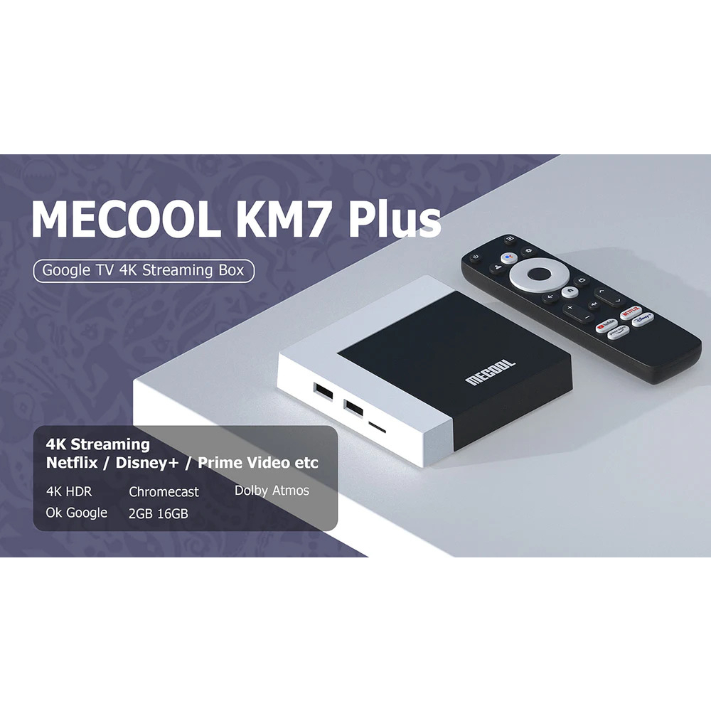 Mecool KM7 PLUS รุ่นใหม่ล่าสุด Android 11 S905Y4 Ram 2GB / 16GB OS : Google TV มีใบอนุญาต