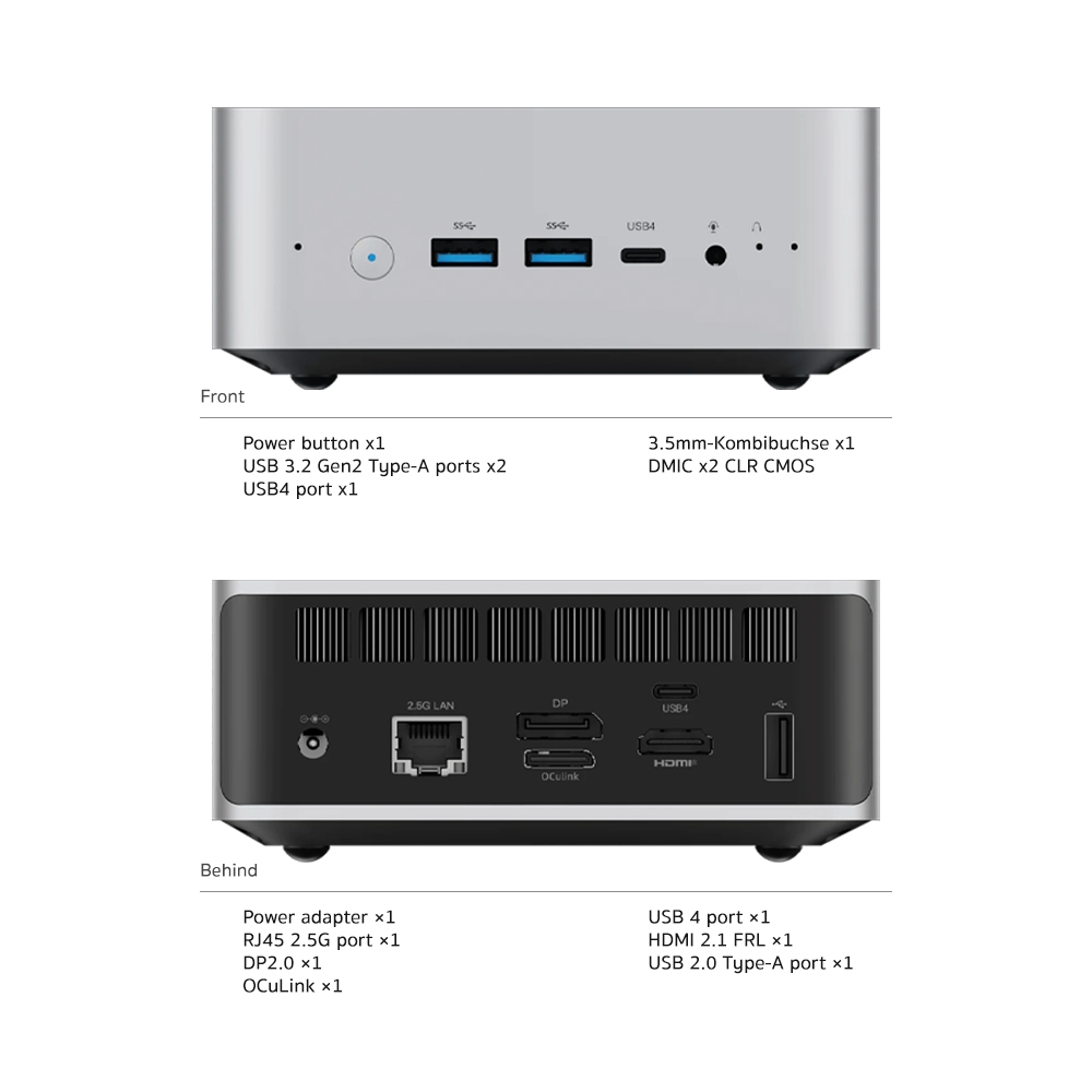 MINISFORUM AI X1 ซีพียู AMD Ryzen™ 7 255 Processor ขนาด 32GB RAM+1TB SSD และ 16GB + 512GB SSD หรือ 1TB