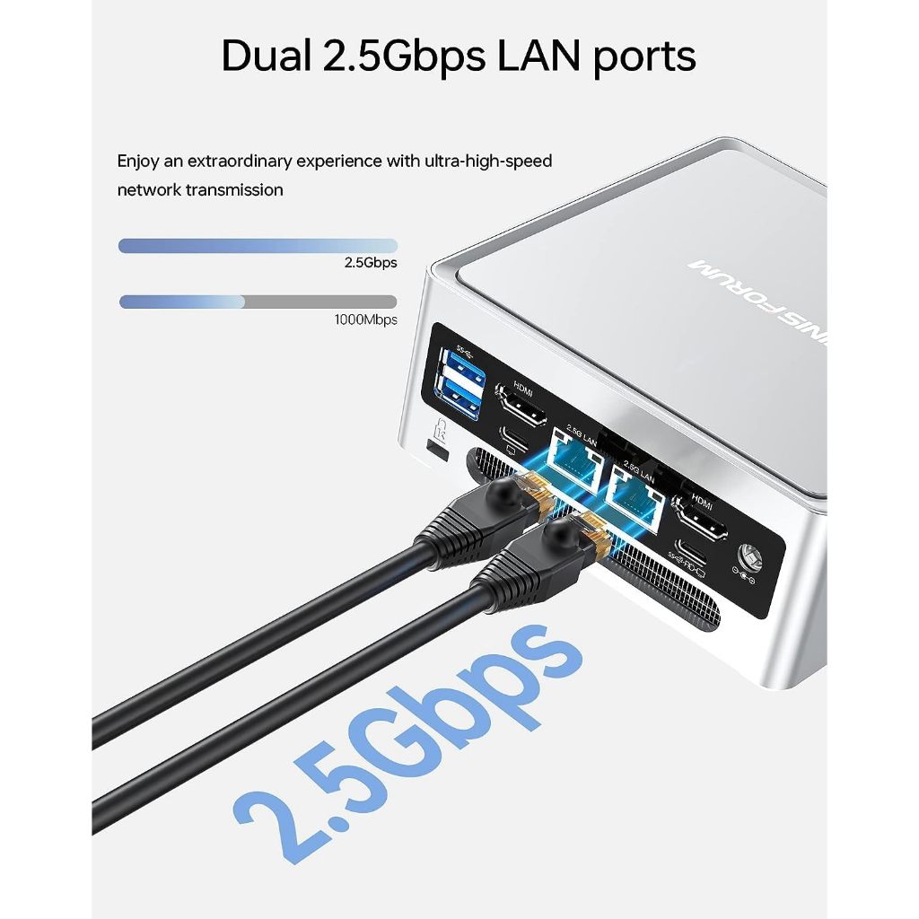 MINISFORUM NAB6Lite ใหม่ Mini PC with Intel Core i5 12600H ขนาด RAM 16GB DDR4 + ROM 512GB