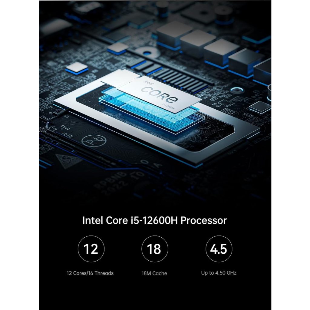 MINISFORUM NAB6Lite ใหม่ Mini PC with Intel Core i5 12600H ขนาด RAM 16GB DDR4 + ROM 512GB