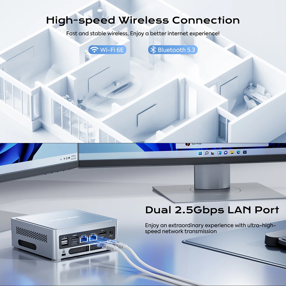 MINISFORUM NAB9 Plus ใหม่ Mini PC with Intel Core i9 12900HK ขนาด RAM 32GB DDR4 ROM 1TB PCIe4.0 SSD