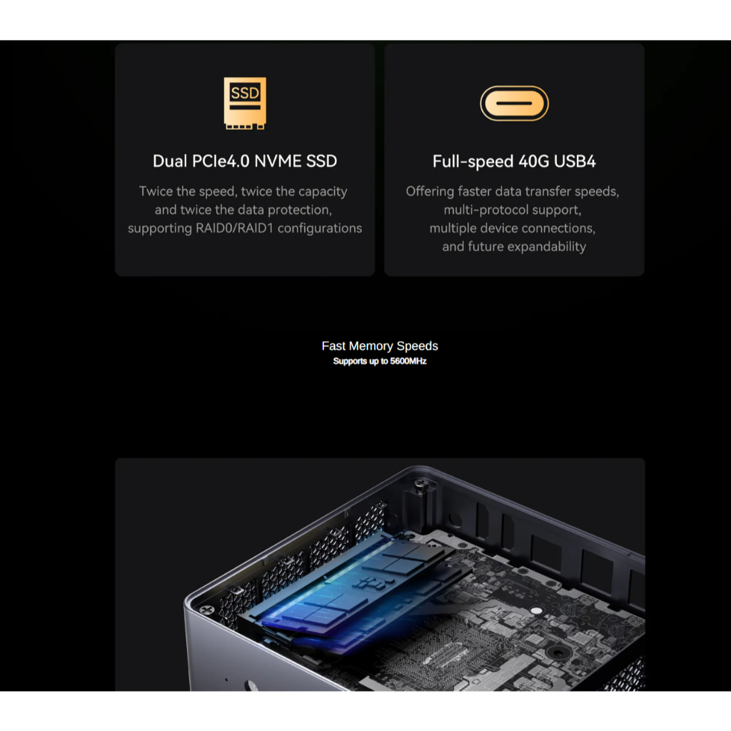 MINISFORUM UM790 Pro รุ่นใหม่ AMD Ryzen 9 7940HS ขนาด Ram 16GB+ Rom 1TB