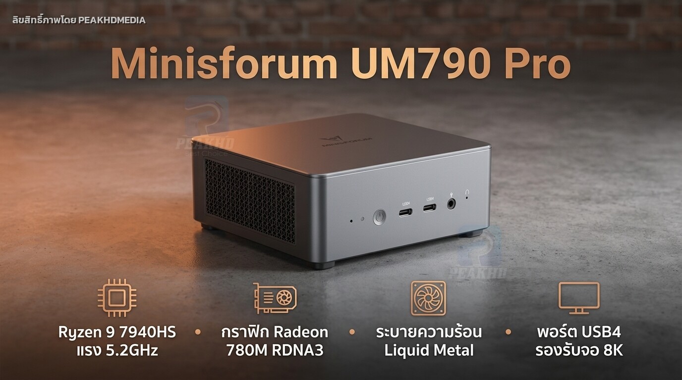 รีวิว Minisforum UM790 Pro: AMD Ryzen 9 7940HS — สเปก ผลทดสอบ Benchmark