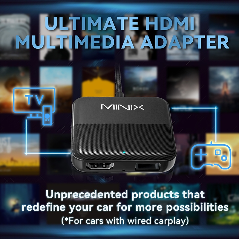 Minix CA361 Wired CarPlay to HDMI-IN Adapter อะแดปเตอร์เชื่อมต่อ CarPlay ในรถ รองรับ TV Stick