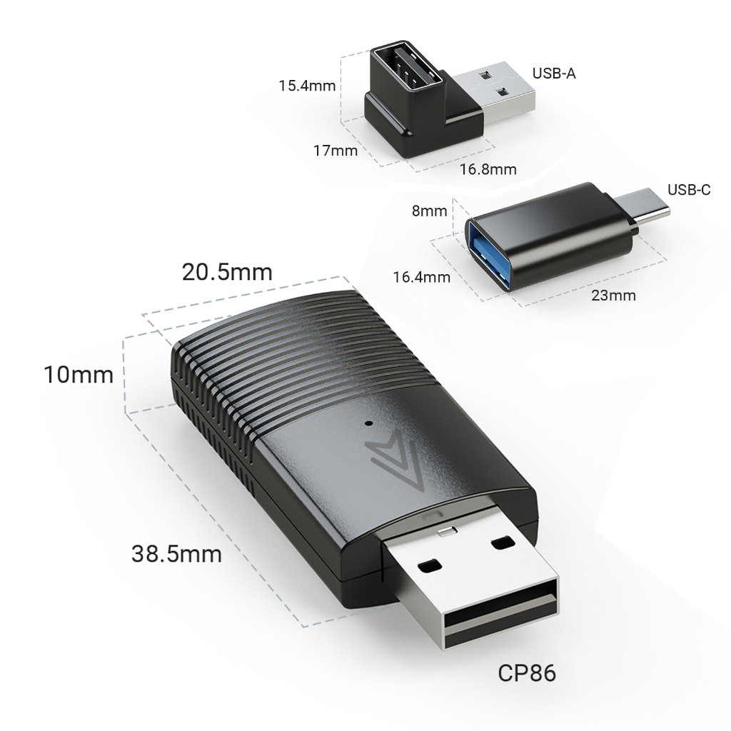 Minix CP86-AA CarPlay Dongle Stick ตัวรับสัญญาณสำหรับ Carplay / Android เชื่อมต่อแบบไร้สายกับมือถือ