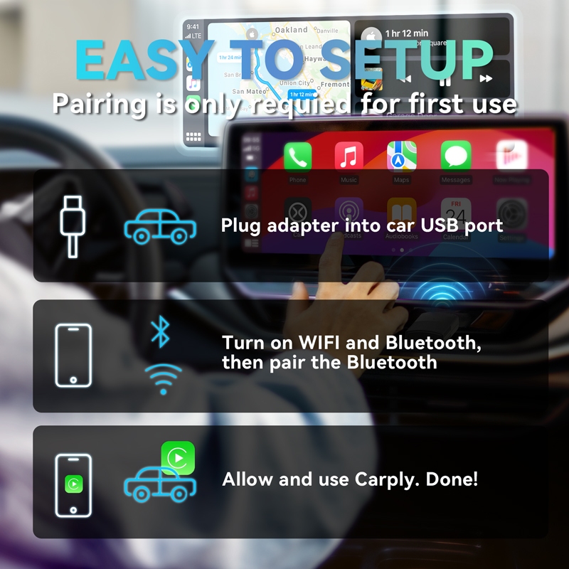 Minix CP86 CarPlay Dongle Stick ตัวรับสัญญาณสำหรับ Carplay / iOS เชื่อมต่อแบบไร้สายกับมือถือ