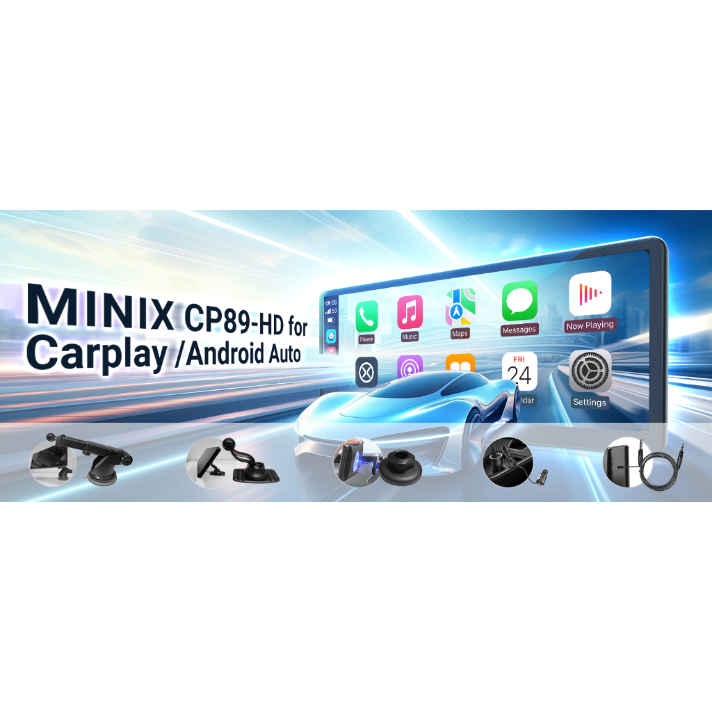 Minix CP89-HD Carplay & Android Auto พร้อมติดตั้ง High-definition Touchscreen จอสัมผัสความละเอียดสูง