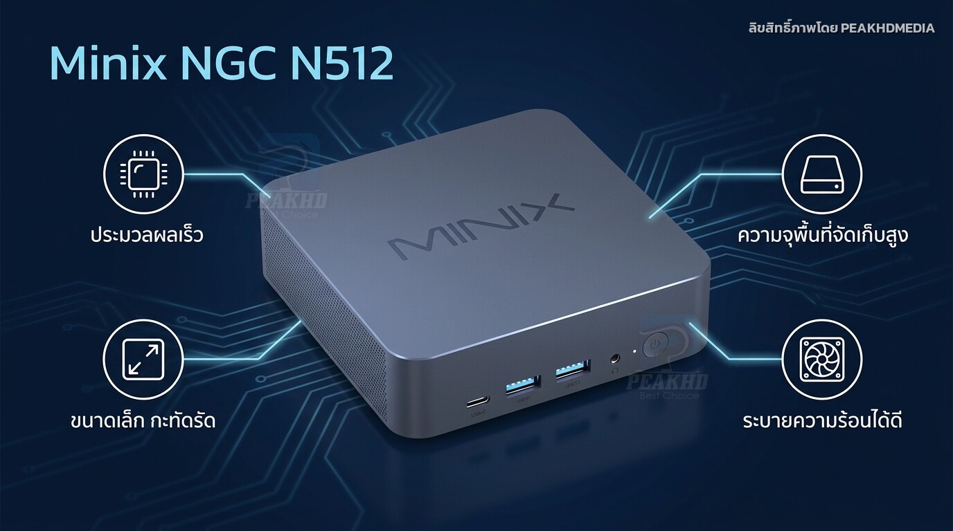 รีวิว Minix NGC N512: มินิพีซี Intel Core i5-12600H SSD 512GB รองรับ 4 จอ 4K มี Thunderbolt 4
