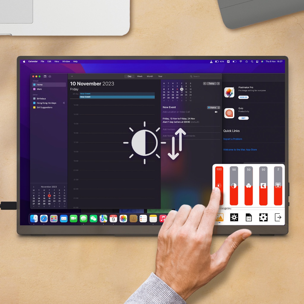 Minix จอพกพารุ่นใหม่ Touchscreen ได้ ปี 2024 SF16T sRGB Portable Monitor 16 นิ้ว HDR จอ IPS
