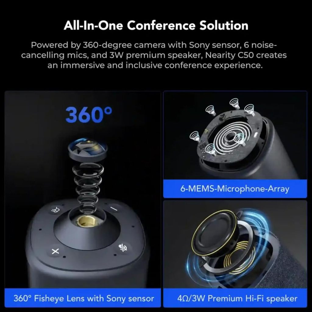(ใหม่ 2026)กล้อง Nearity C50 Video Conferencing Camera for Seamless Hybrid Meetings สำหรับการประชุม