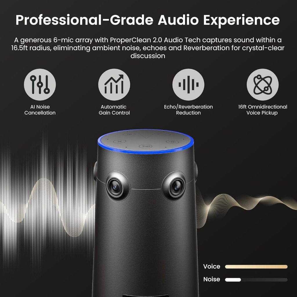 (ใหม่ 2026)กล้อง Nearity C60 360 Alien Video Conferencing Camera for Seamless Hybrid Meetings สำหรับการประชุม