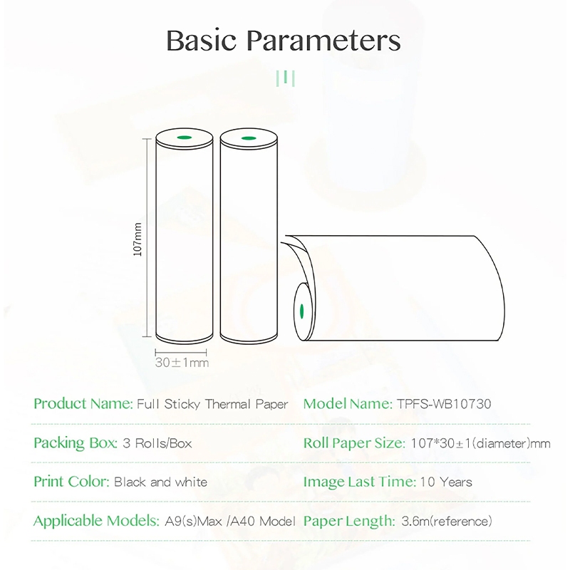 Note Thermal Paper 107x30mm. / กระดาษความร้อน 107x30 มม.