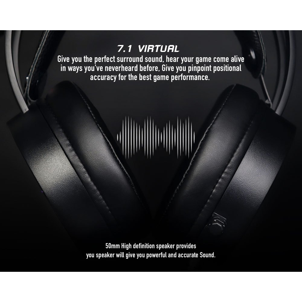 Nubwo X98 หูฟังเกมมิ่งฉแบบมีสายพร้อมไฟ LED เสียงรอบทิศทาง Gaming Headset